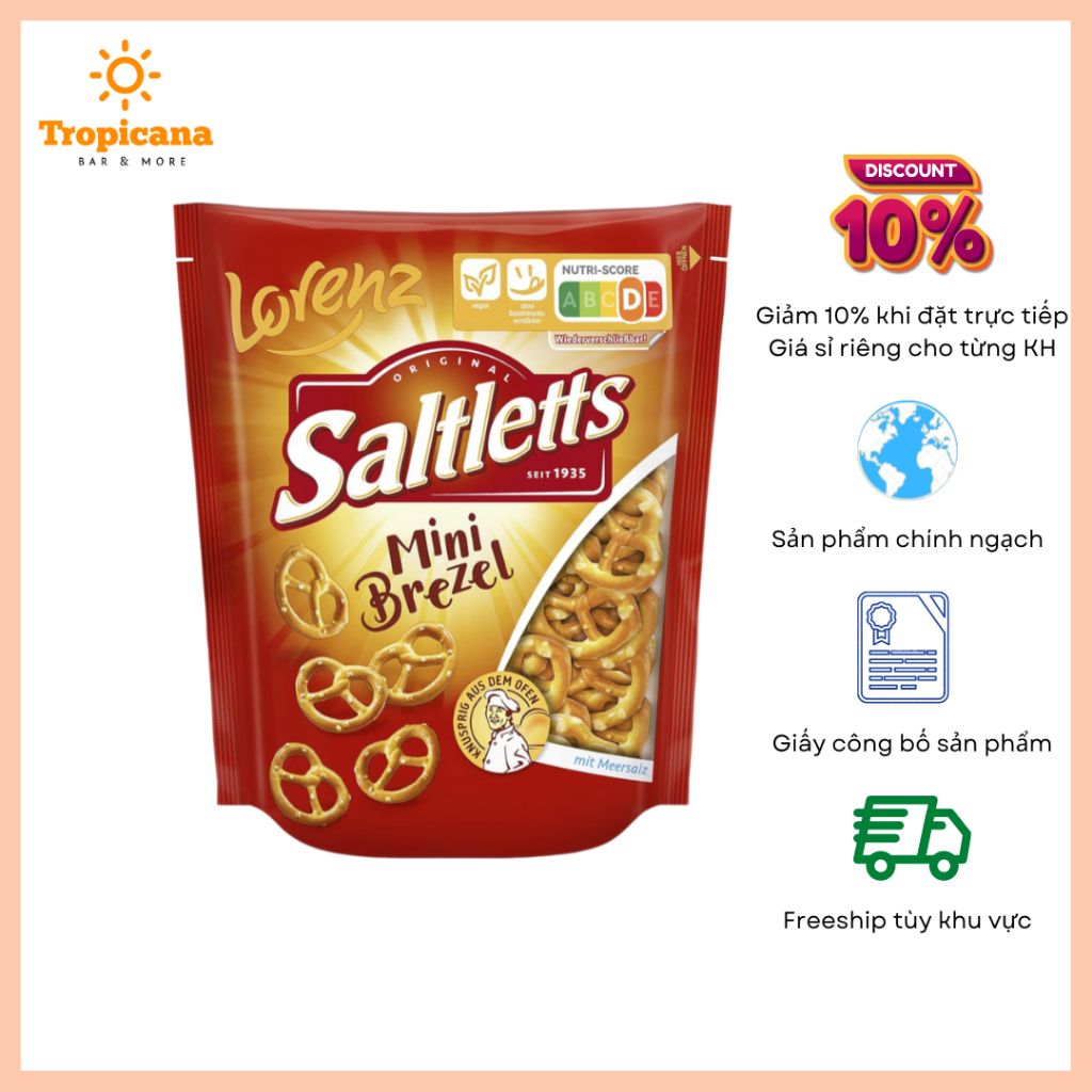  Bánh xoắn Brezel Lorenz - Gói 90gr & 150gr 