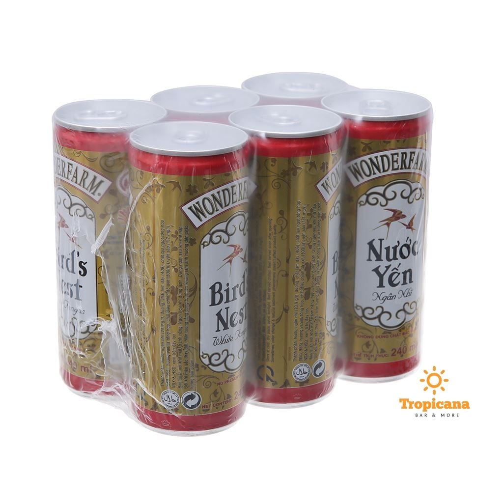  Nước Yến Ngân Nhĩ WONDERFARM - Lon 240m 