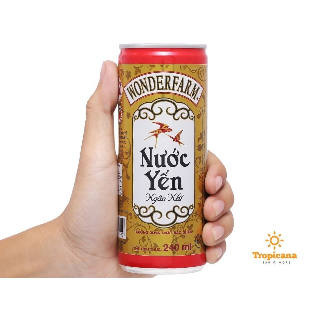  Nước Yến Ngân Nhĩ WONDERFARM - Lon 240m 