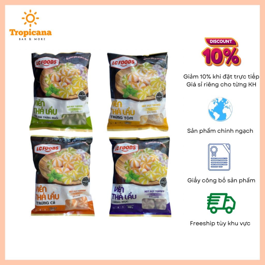  Viên thả lẩu các vị LC food - Bịch 500gr 