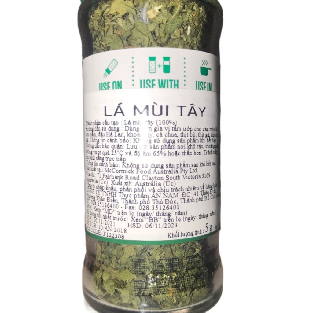  Lá mùi tây McCormick - Lọ 5g 