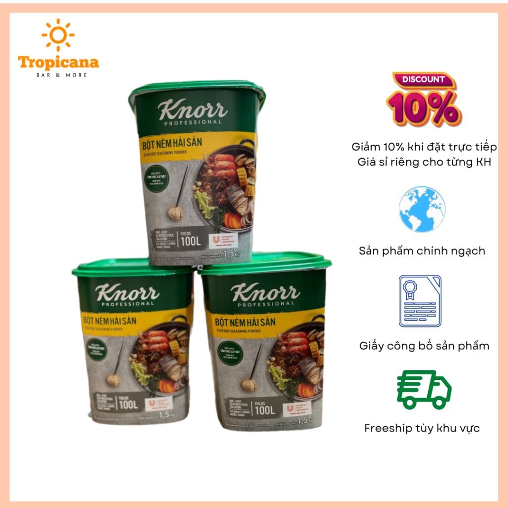  Knorr Bột Nêm Hải Sản - 1.5kg [GIẢM 11% KHI ĐẶT HÀNG TRỰC TIẾP] 