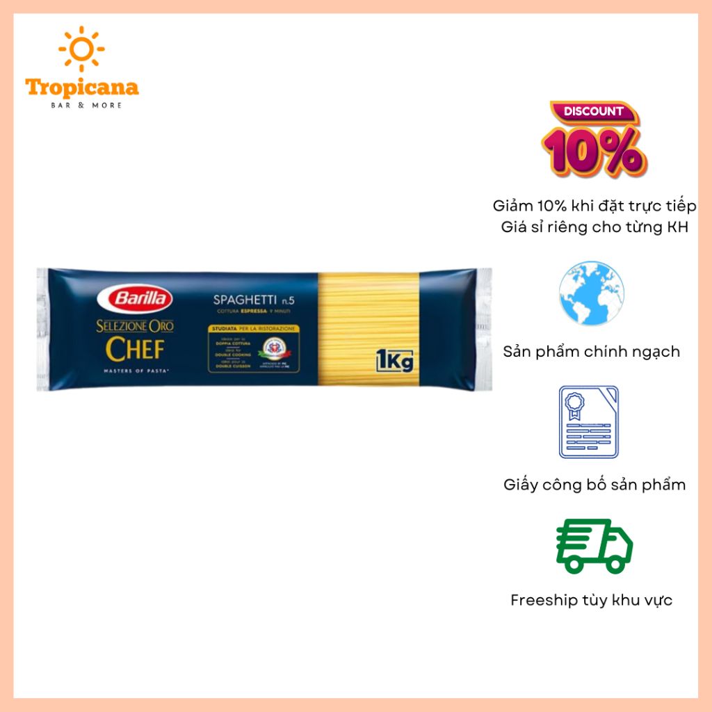  Mì Barilla Pasta - Loại 1kg 