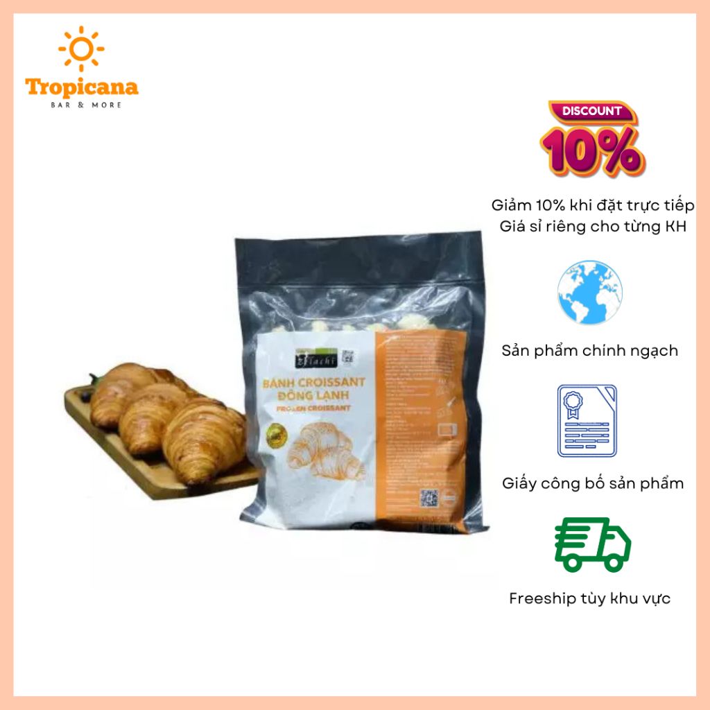  Combo 8 bánh Croissant đông lạnh Bottega Zelachi - Gói 480gr 