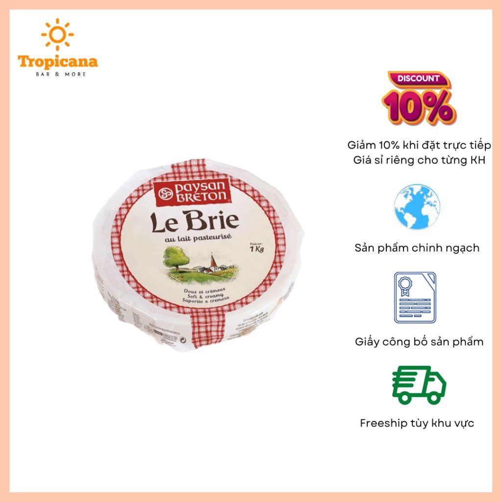  Phô mai Brie Paysan Breton - Paysan Breton - 1kg 