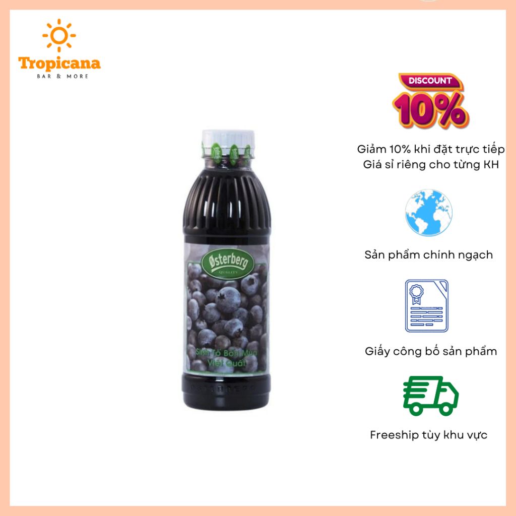  Sinh tố Osterberg Việt quất – chai 1L 