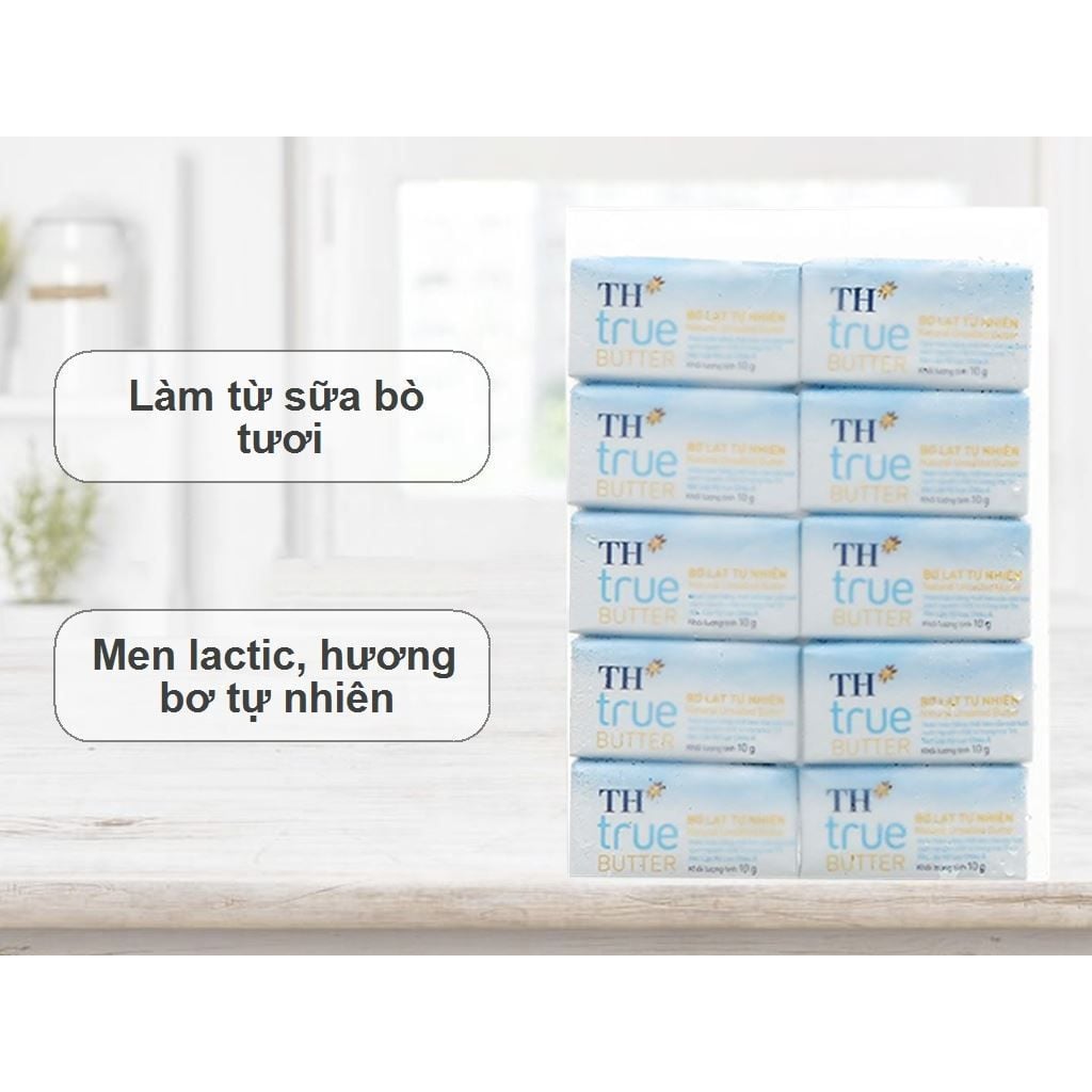  Bơ lạt TH True vỉ 100g (10 gói x 10g) [GIẢM 10% KHI ĐẶT HÀNG TRỰC TIẾP] 