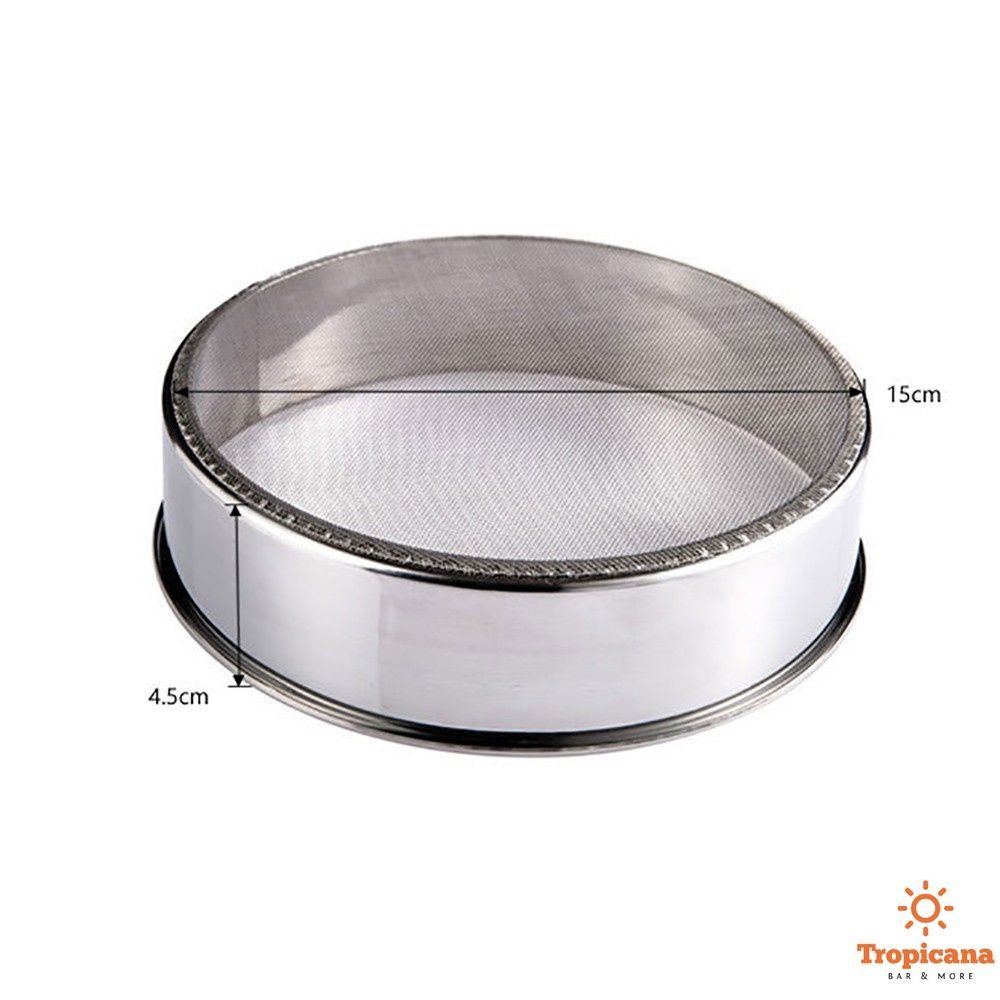  Rây bột tròn Inox 15cm 