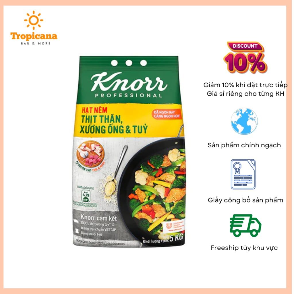  Knorr Hạt Nêm Từ Thịt - Bịch 5kg 