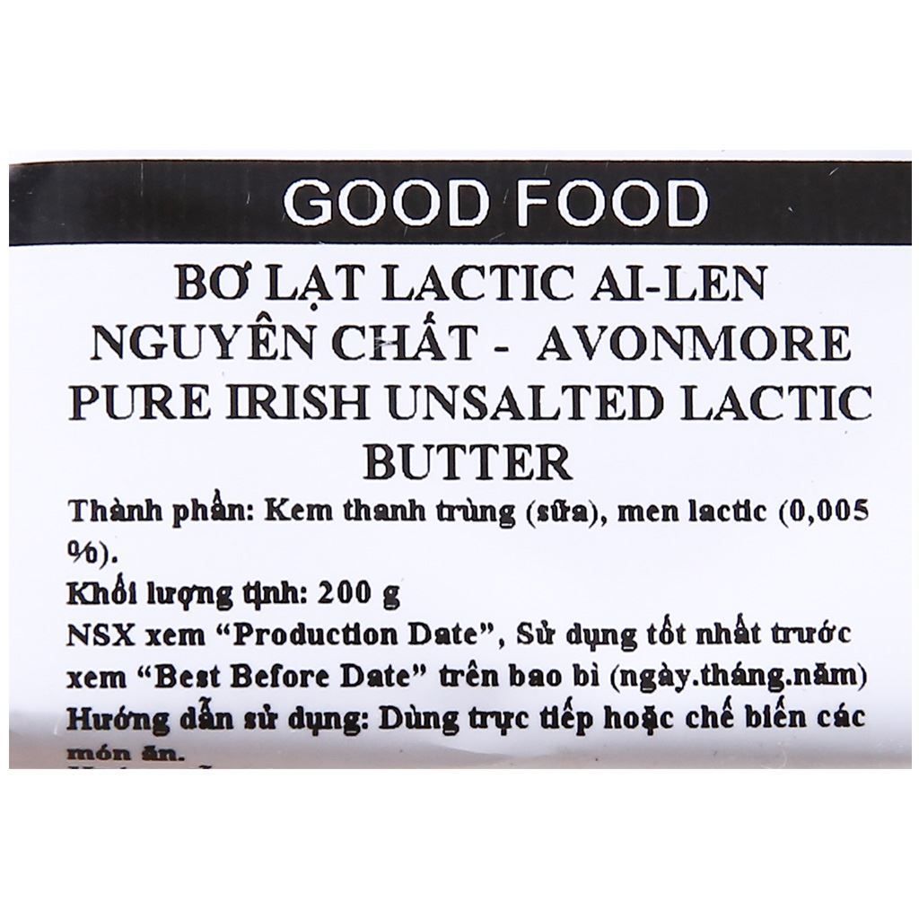  Bơ động vât lạt Avonmore - Thỏi 200g 