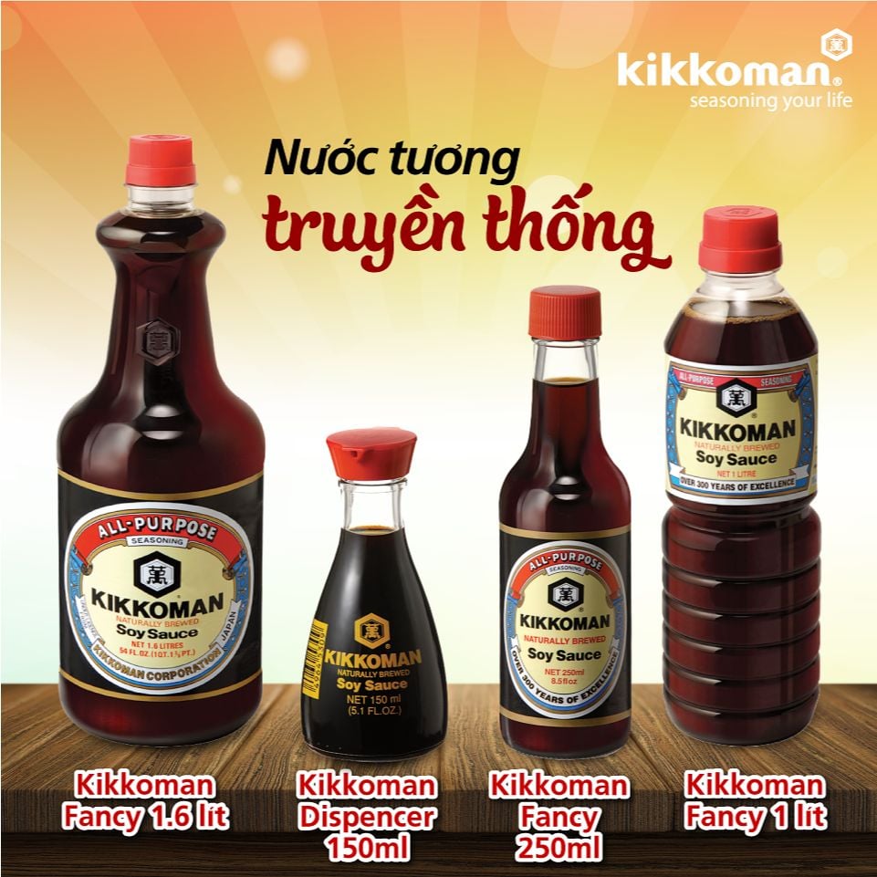  Nước Tương KIKKOMAN hương vị truyền thống Nhật Bản - Chai 1L 
