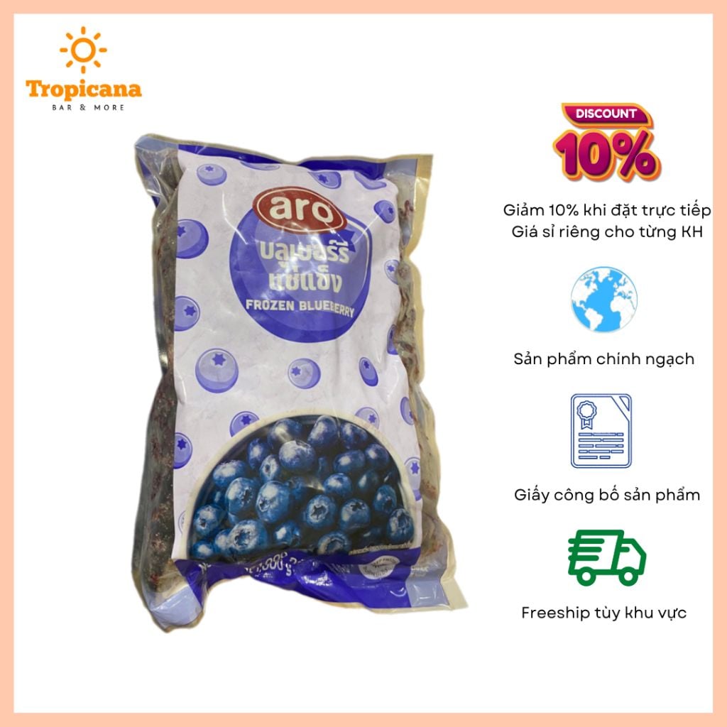  Việt Quất Đông Lạnh Aro - 1kg 