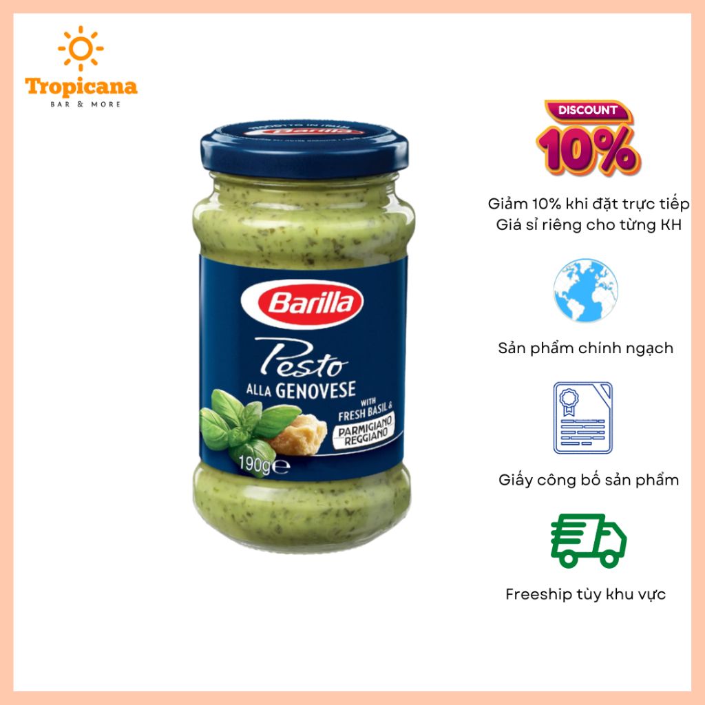  Sốt Barilla Pesto Genovese - Hủ 190gr 