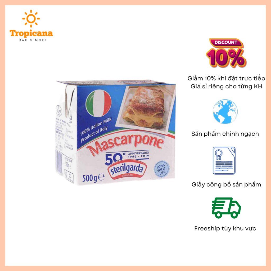  Phô mai Mascarpone Sterilgarda - Hôp 500gr 