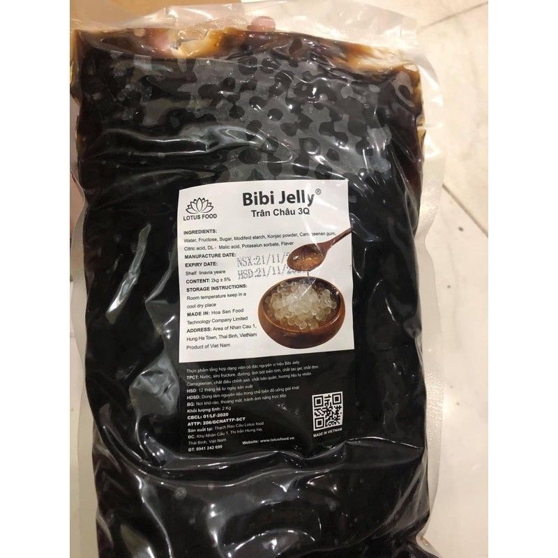  SET 5 gói Trân Châu 3Q Jelly Sea Đen & Trắng - Gói 2Kg 