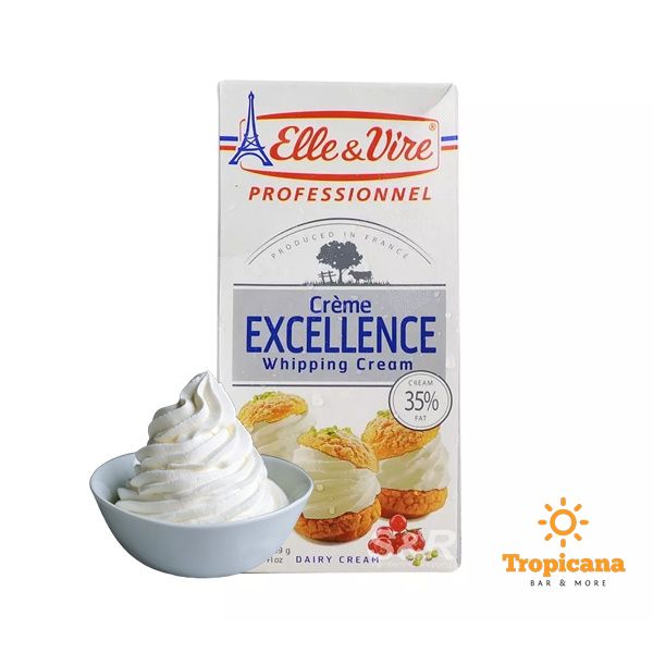  Kem Sữa Tươi Whipping Cream Elle&Vire Excellence - Hộp 200ml [GIẢM 10% KHI ĐẶT HÀNG TRỰC TIẾP] 