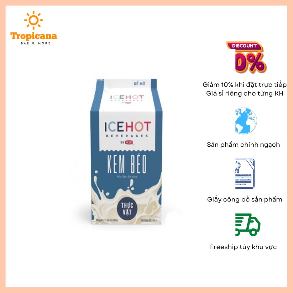  THÙNG Kem béo thực vật Rich’s lùn 454g - 24 Hộp 