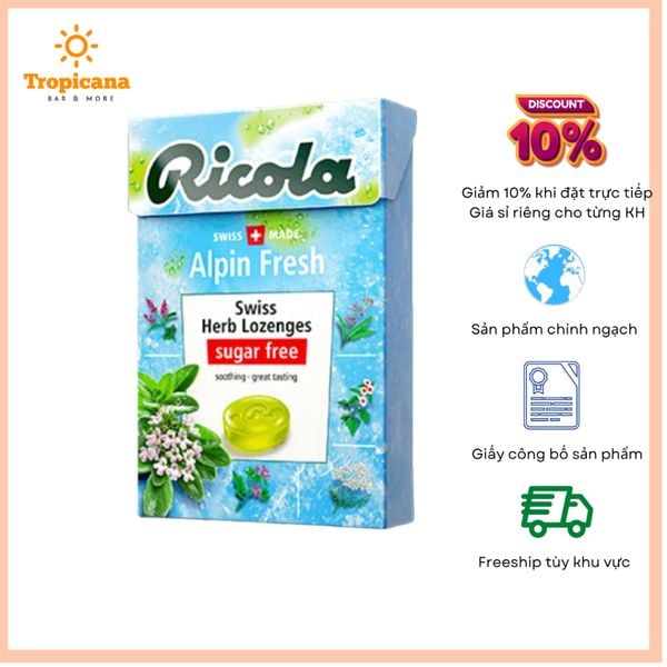  Kẹo thảo mộc Ricola - Hộp 40gr & Túi 17.5gr 