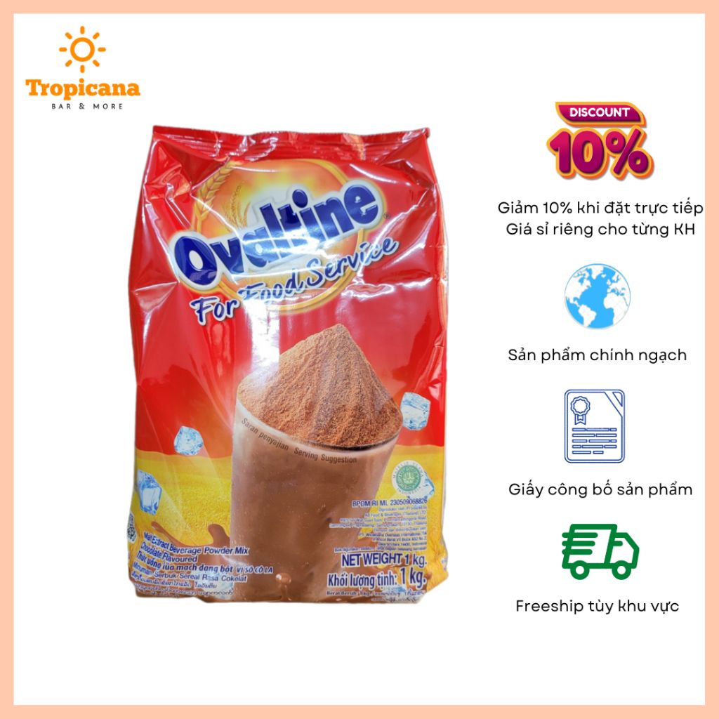  Bột Ovaltine - Hủ 400g & Gói 1kg 