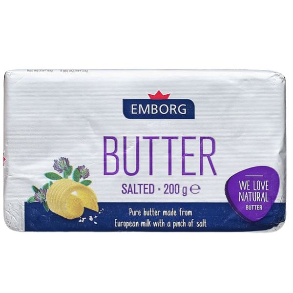  Bơ mặn Emborg (80% chất béo) - Gói 200gr 