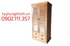 Tủ áo sồi 2 cánh chớp