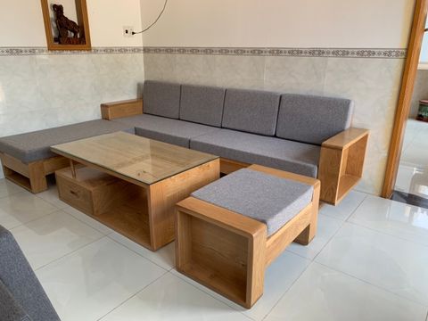 Sofa gỗ sồi mỹ.