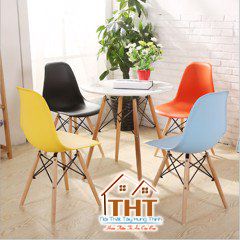 Ghế Eames nhựa chân gỗ