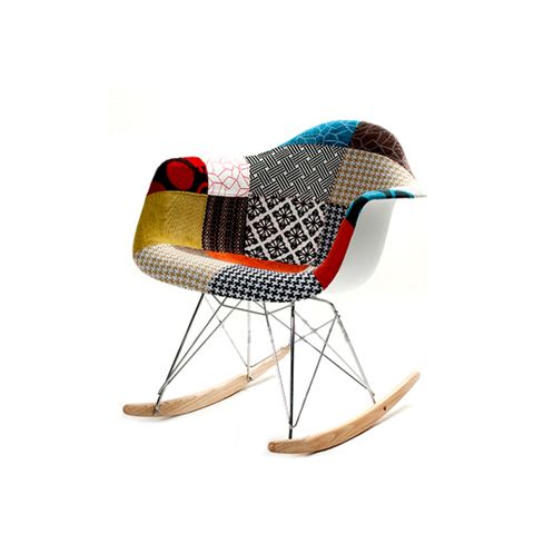 Ghế bập bênh Eames bọc vải Fabric thổ cẩm