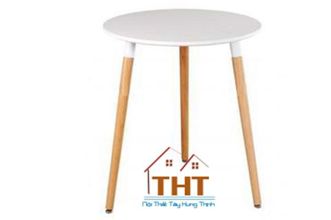 Bàn nhựa chân gỗ