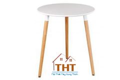 Bàn nhựa chân gỗ