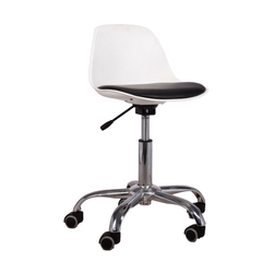 Ghế nệm chân xoay bánh xe mini