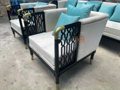 Sofa Caracole Chawoo 61A tay & chân đồng