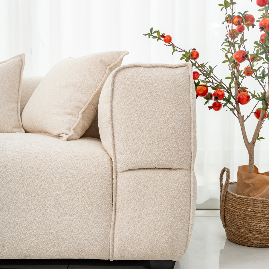  Sofa Hanava, 3 Chỗ Ngồi, Màu Trắng 