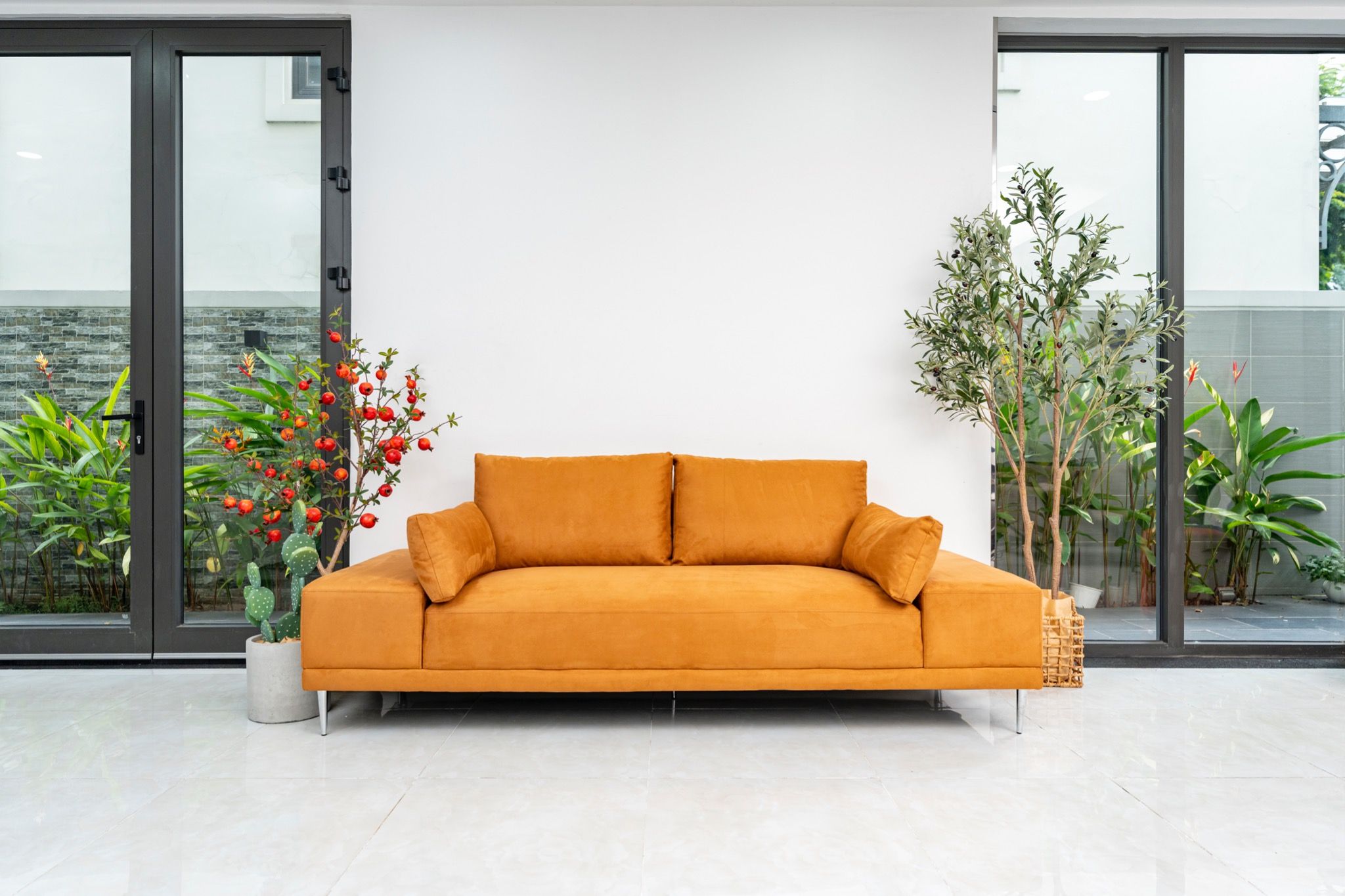  Sofa Henry, 3 Chỗ Ngồi, Màu Cam Đất 