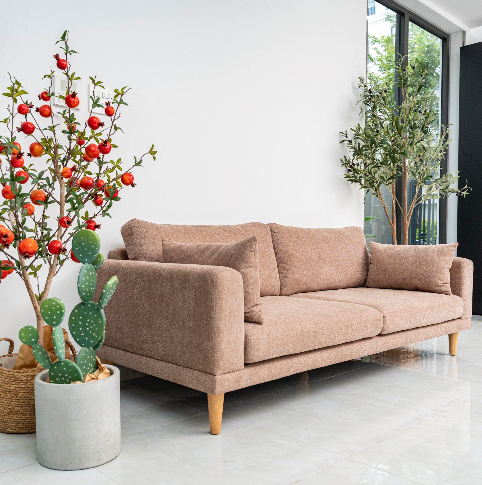  Sofa Acacia, 3 Chỗ Ngồi, Màu Nâu Sáng 