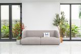  Sofa Cừu Non, 3 Chỗ Ngồi, Màu Xám 