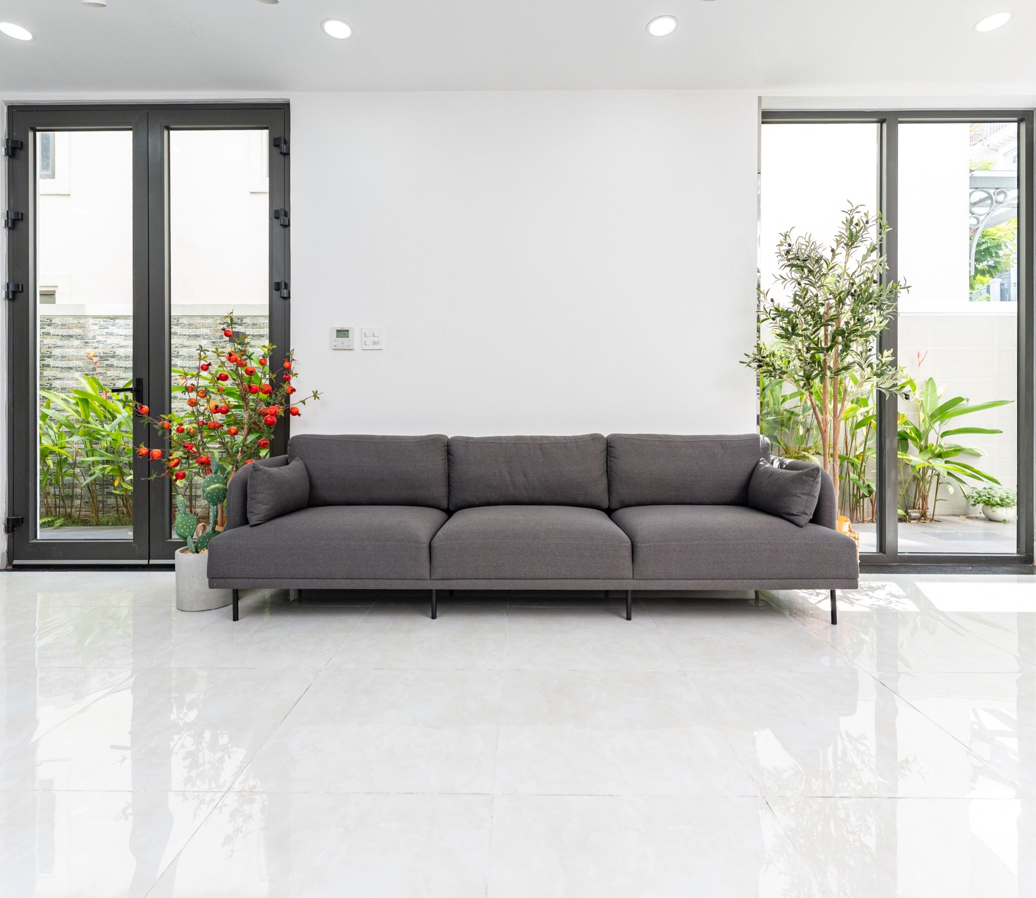  Sofa Con Voi, 4 Chỗ Ngồ, Màu Xám Đậm 