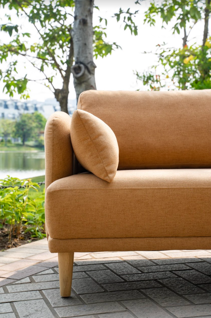  Sofa Con Voi, 3 Chỗ Ngồi, Màu Cam Đất 