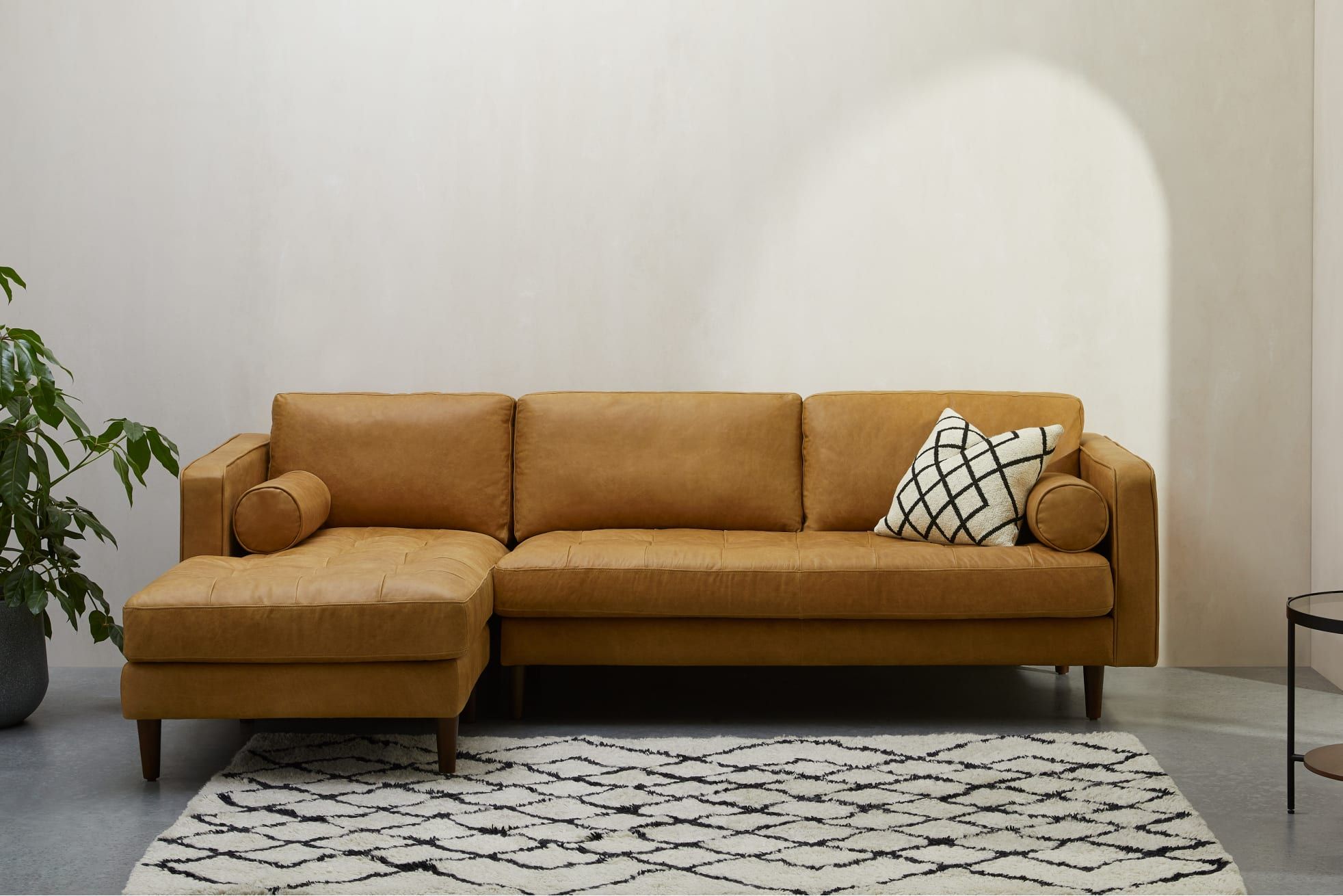 Sofa Góc Da Bò Ý, Lagom, Màu Nâu – ivi