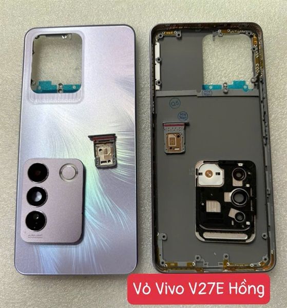 Vỏ Bộ Vivo V27E - Hồng Tím (Ko Sườn)
