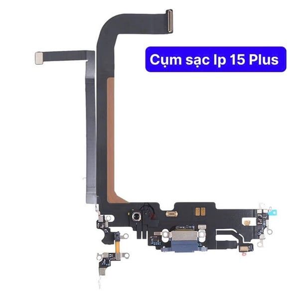 Cụm Sạc Iphone 15 plus Zin Máy