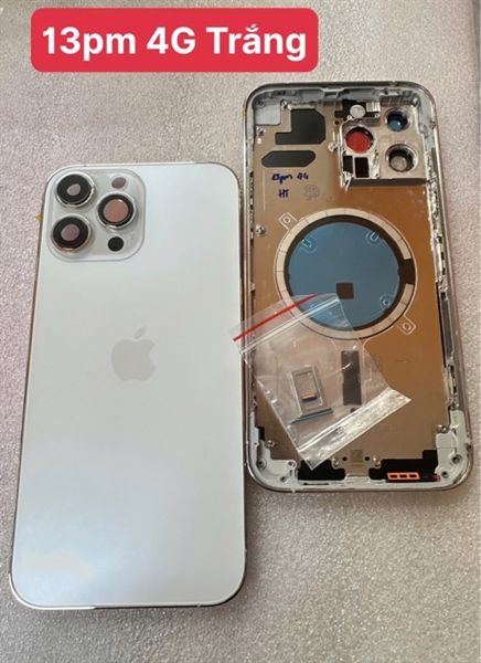 Vỏ Bộ Iphone 13 Pro Max 4G Zin Trắng