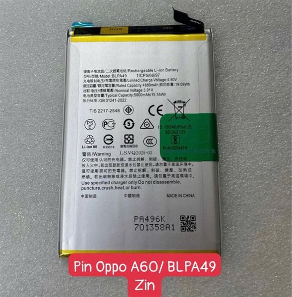 Pin Oppo BLPA49 / A60 Zin