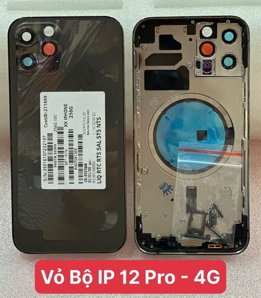 Vỏ Bộ Iphone 12 Pro 4G Zin - Đen ( Full PK )