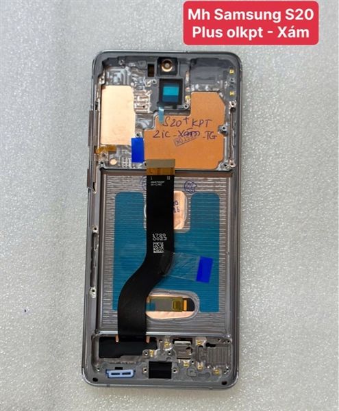 Màn Hình Samsung S20 Plus/ S20+ / G985F- 2ic/ OLED- Khung- Phôi To (cong) - Xám