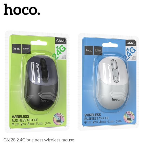 Chuột Không Dây Hoco GM28 Đen - Trắng