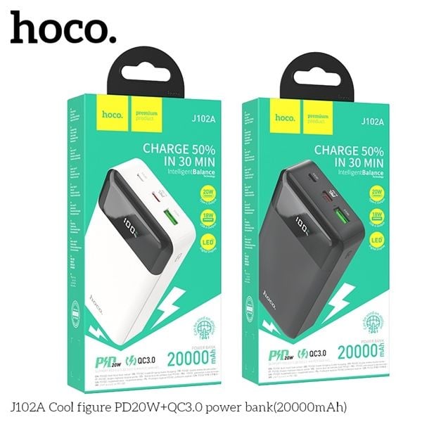 Pin Dự Phòng 20000mAh - Hoco J102A - sạc nhanh 20w