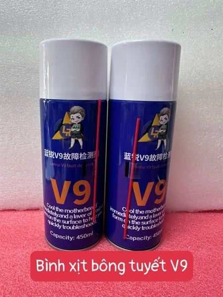 Chai/ Bình Xịt Bông Tuyết V9 - 450ml / Test chập chạm Xác định rò rỉ mạch