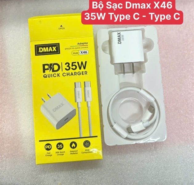 Bộ Sạc Dmax X46 35W - C2C - Type C - Type C (sl5-1/10-2/20-5)