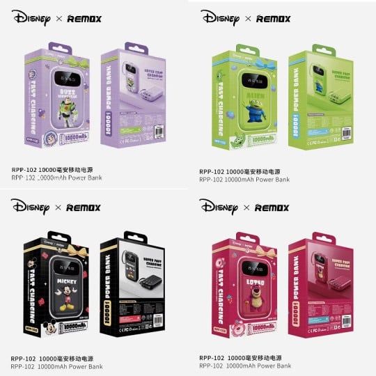 Pin Dự Phòng Disney Remax RPP 102 10000mAh Kèm Dây (sl5-10)